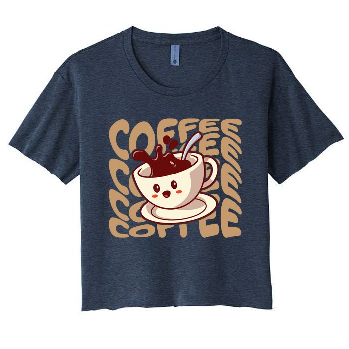 Coffee Lover Women's Crop Top Tee