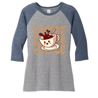 Coffee Lover Women's Tri-Blend 3/4-Sleeve Raglan Shirt