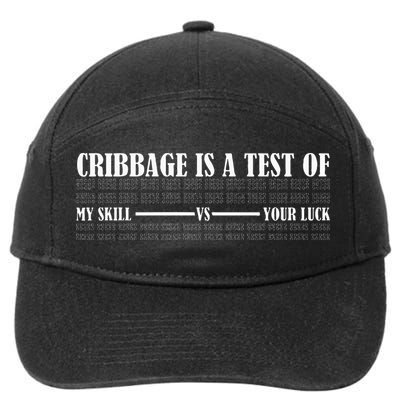 Cribbage Lover Cribbage Board Game Champion Cribbage 7-Panel Snapback Hat
