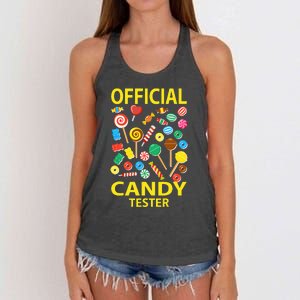 candy land costumes candy land candy security Women's Knotted Racerback Tank