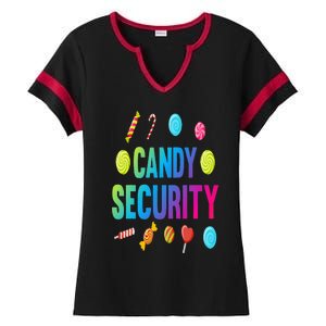 candy land costumes adult candy land candy security Ladies Halftime Notch Neck Tee