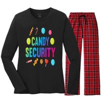 candy land costumes adult candy land candy security Women's Long Sleeve Flannel Pajama Set 