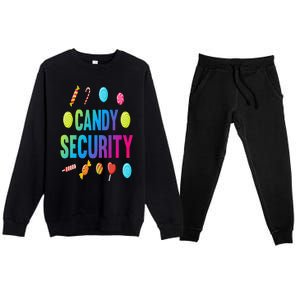 candy land costumes adult candy land candy security Premium Crewneck Sweatsuit Set