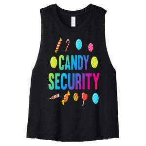 candy land costumes adult candy land candy security Women's Racerback Cropped Tank