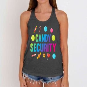 candy land costumes adult candy land candy security Women's Knotted Racerback Tank