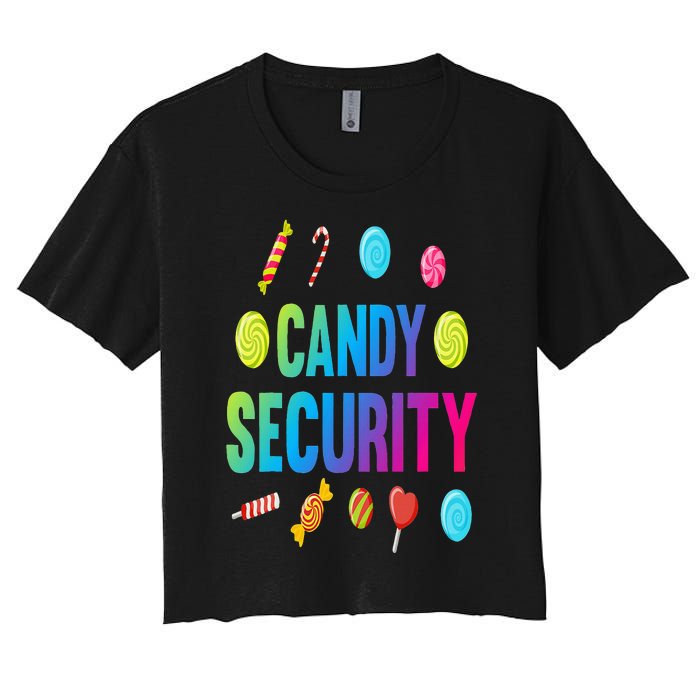 candy land costumes adult candy land candy security Women's Crop Top Tee