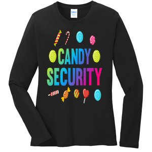 candy land costumes adult candy land candy security Ladies Long Sleeve Shirt