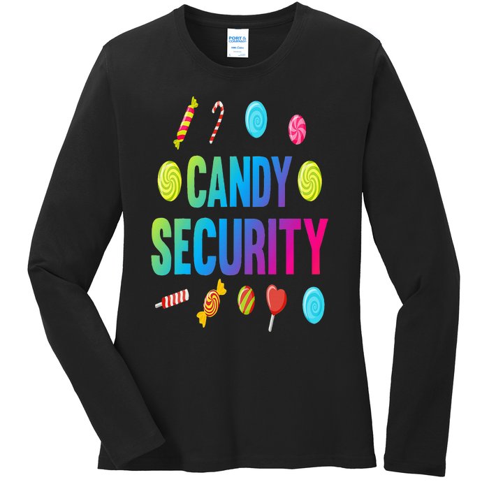 candy land costumes adult candy land candy security Ladies Long Sleeve Shirt