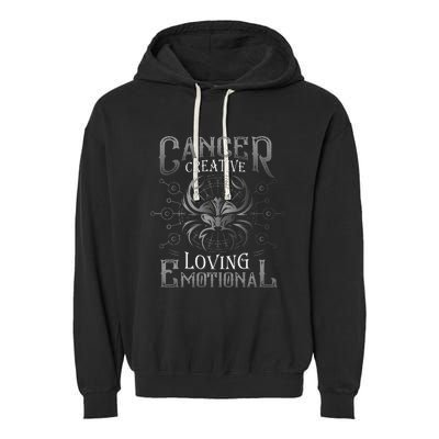 Creative Loving Crab Zodiac Sign Symbol Horoscope Cancer Garment-Dyed Fleece Hoodie