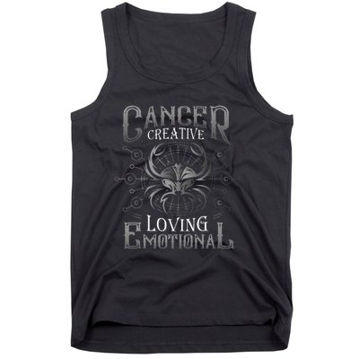 Creative Loving Crab Zodiac Sign Symbol Horoscope Cancer Tank Top