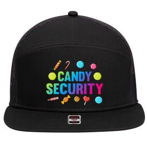 candy land costumes candy land candy security 7 Panel Mesh Trucker Snapback Hat