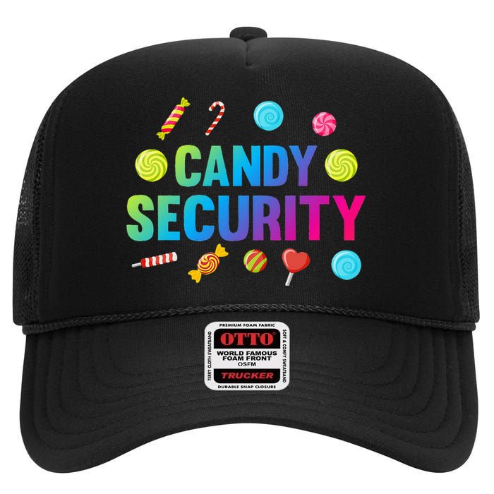 candy land costumes candy land candy security High Crown Mesh Back Trucker Hat