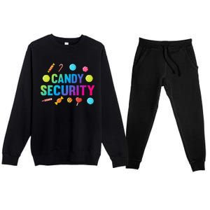 candy land costumes candy land candy security Premium Crewneck Sweatsuit Set