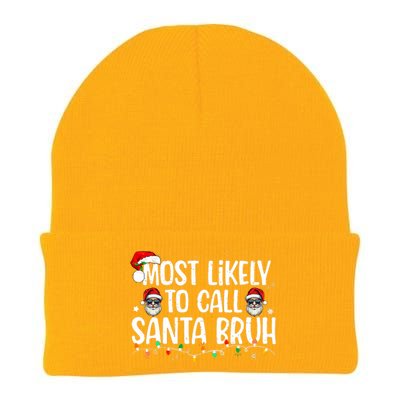 Christmas Likely Call Santa Bruh Xmas Family Knit Cap Winter Beanie