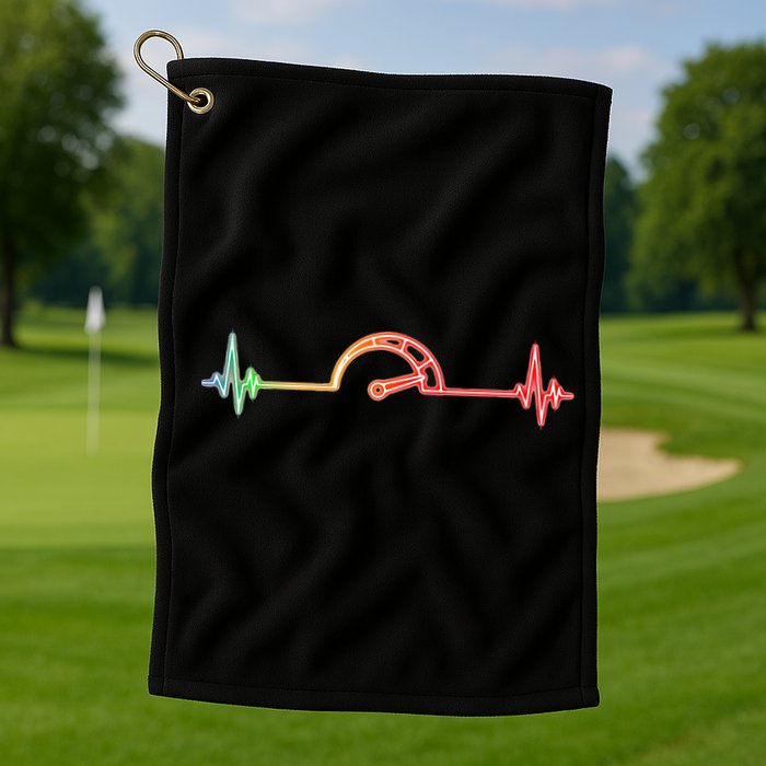Car Lover Car Racing Speedometer Car Enthusiast Golf Towel