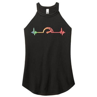 Car Lover Car Racing Speedometer Car Enthusiast Women's Perfect Tri Rocker Tank