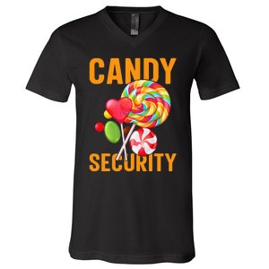 candy land costumes candy land candy security V-Neck T-Shirt