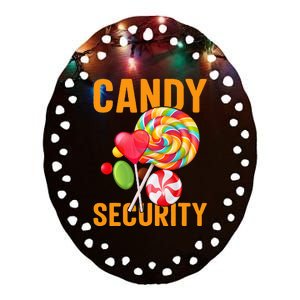 candy land costumes candy land candy security Ceramic Oval Ornament