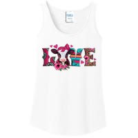 Cute Love Calf Love Cow Western Valentines Day Calf Mom Ladies Essential Tank