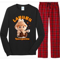 Cute Labubu Classic Pose Funny Labubu Long Sleeve Pajama Set