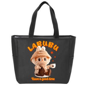 Cute Labubu Classic Pose Funny Labubu Zip Tote Bag