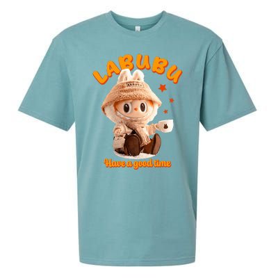 Cute Labubu Classic Pose Funny Labubu Sueded Cloud Jersey T-Shirt