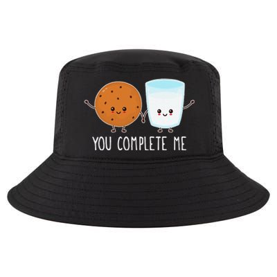 Cute Love Cookie And Milk You Complete Me Valentine's Day Cool Comfort Performance Bucket Hat