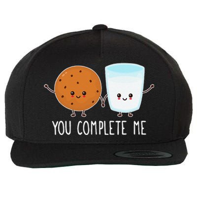 Cute Love Cookie And Milk You Complete Me Valentine's Day Wool Snapback Cap