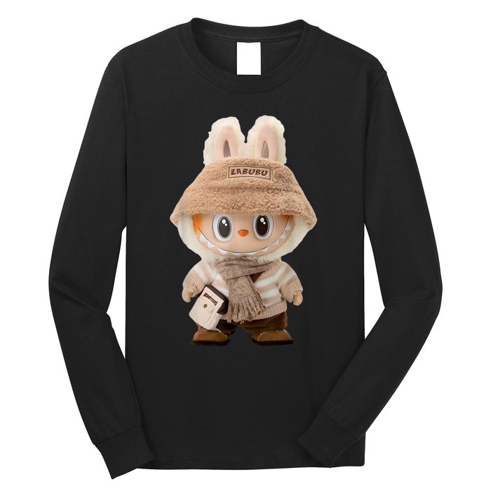 Cute Labubu Classic Pose Fun Labubu Lover Gifts Long Sleeve Shirt