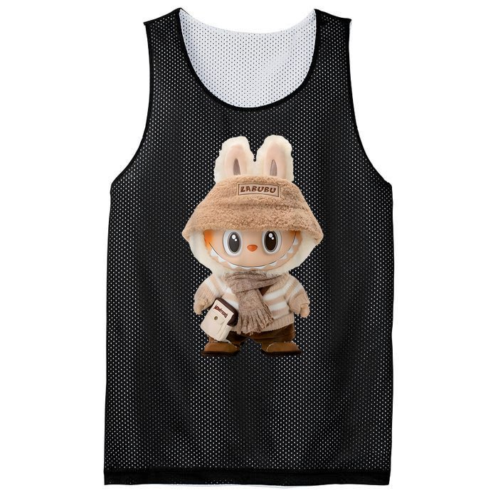 Cute Labubu Classic Pose Fun Labubu Lover Gifts Mesh Reversible Basketball Jersey Tank