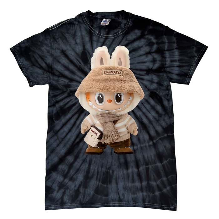 Cute Labubu Classic Pose Fun Labubu Lover Gifts Tie-Dye T-Shirt