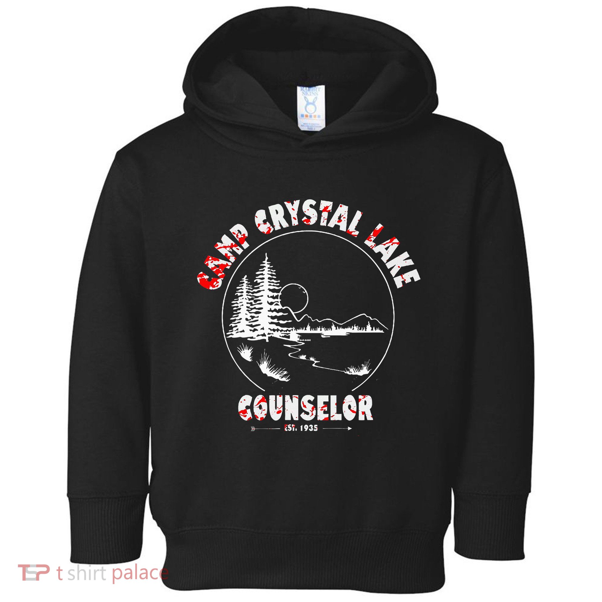 Crystal Lake Camp Counselor Costume Halloween Horror Blood Toddler Hoodie