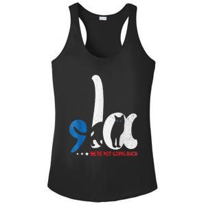 Comma La Cat Kamala Harris WeRe Not Going Back Ladies PosiCharge Competitor Racerback Tank