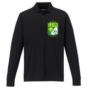 Club Leon Club LeóN Supporter Fan Mexico Mexican Performance Long Sleeve Polo