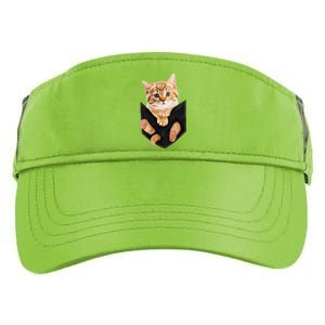 Cat Lover Cat In Pocket Kitten Lover Cute Cat Cat Owner Adult Drive Performance Visor