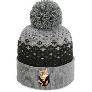 Cat Lover Cat In Pocket Kitten Lover Cute Cat Cat Owner The Baniff Cuffed Pom Beanie