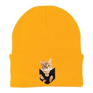 Cat Lover Cat In Pocket Kitten Lover Cute Cat Cat Owner Knit Cap Winter Beanie