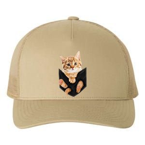 Cat Lover Cat In Pocket Kitten Lover Cute Cat Cat Owner Yupoong Adult 5-Panel Trucker Hat