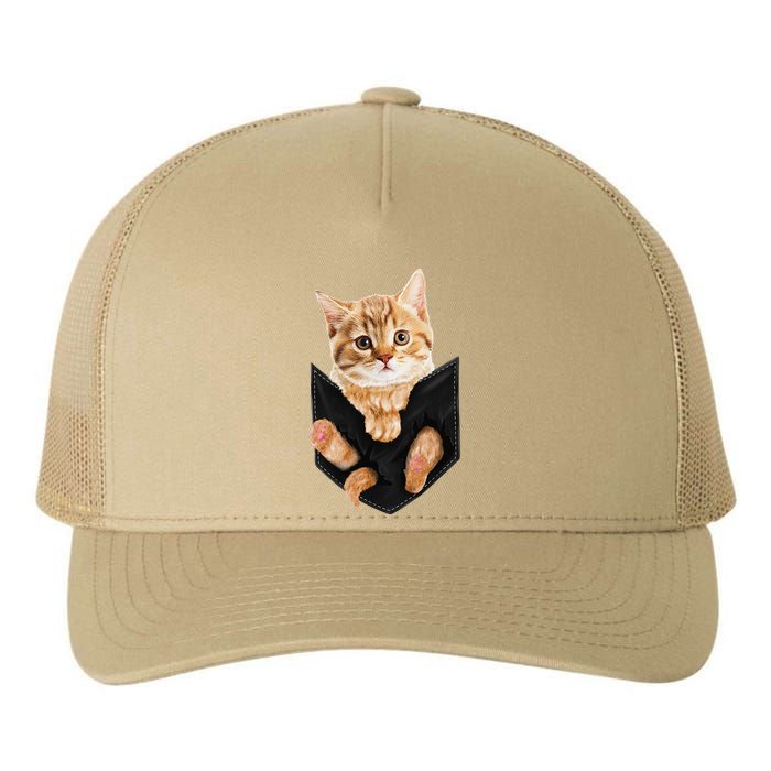 Cat Lover Cat In Pocket Kitten Lover Cute Cat Cat Owner Yupoong Adult 5-Panel Trucker Hat