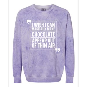 Chocolate Lover Cute Gift Magic Chocoholic Sweets Bar Chocolate Funny Gift Colorblast Crewneck Sweatshirt