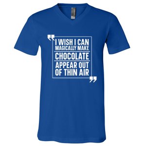 Chocolate Lover Cute Gift Magic Chocoholic Sweets Bar Chocolate Funny Gift V-Neck T-Shirt