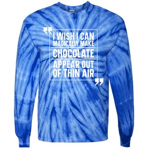 Chocolate Lover Cute Gift Magic Chocoholic Sweets Bar Chocolate Funny Gift Tie-Dye Long Sleeve Shirt