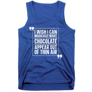 Chocolate Lover Cute Gift Magic Chocoholic Sweets Bar Chocolate Funny Gift Tank Top