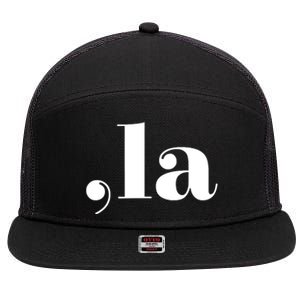 Comma La 7 Panel Mesh Trucker Snapback Hat