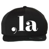 Comma La Wool Snapback Cap