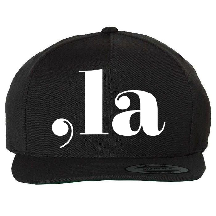 Comma La Wool Snapback Cap