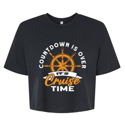 Cruise Lovers Cruising Countdown Is Over Its Cruise Time Gift Bella+Canvas Jersey Crop Tee