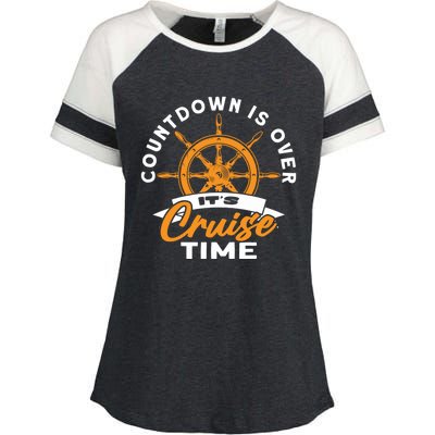 Cruise Lovers Cruising Countdown Is Over Its Cruise Time Gift Enza Ladies Jersey Colorblock Tee