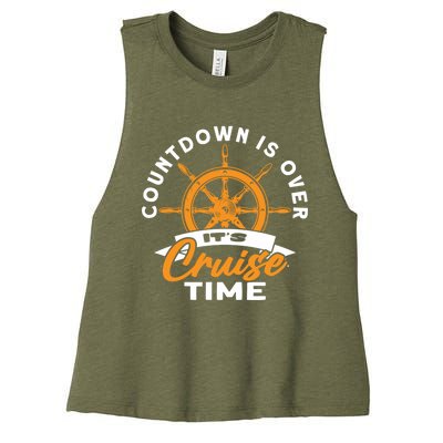 Cruise Lovers Cruising Countdown Is Over Its Cruise Time Gift Women's Racerback Cropped Tank