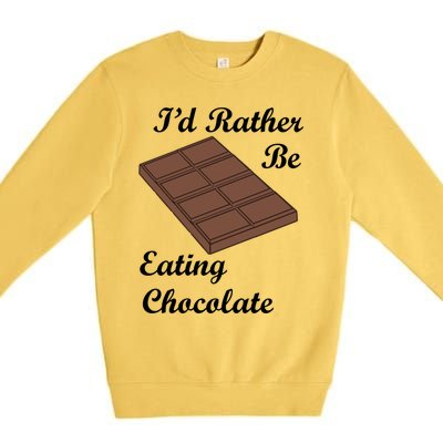 Chocolate Lover Cocoa Eating Chocolate Gift Premium Crewneck Sweatshirt